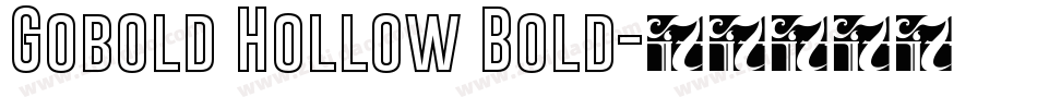 Gobold Hollow Bold字体转换